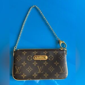Louis Vuitton Gold Chain Monogram Clutch